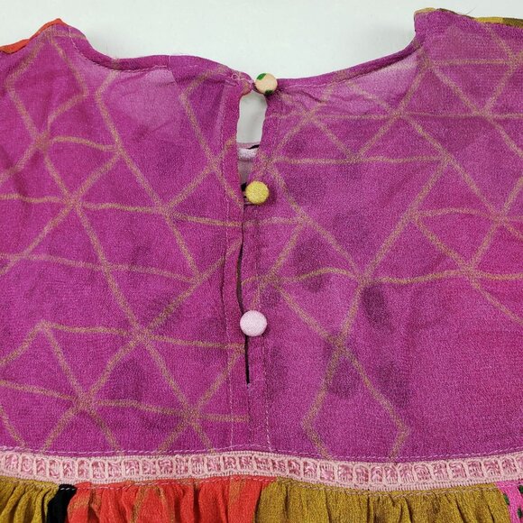 Blank London Miranda Peasant Blouse Womens Large Pink Anthropologie Boho Top - Picture 12 of 16
